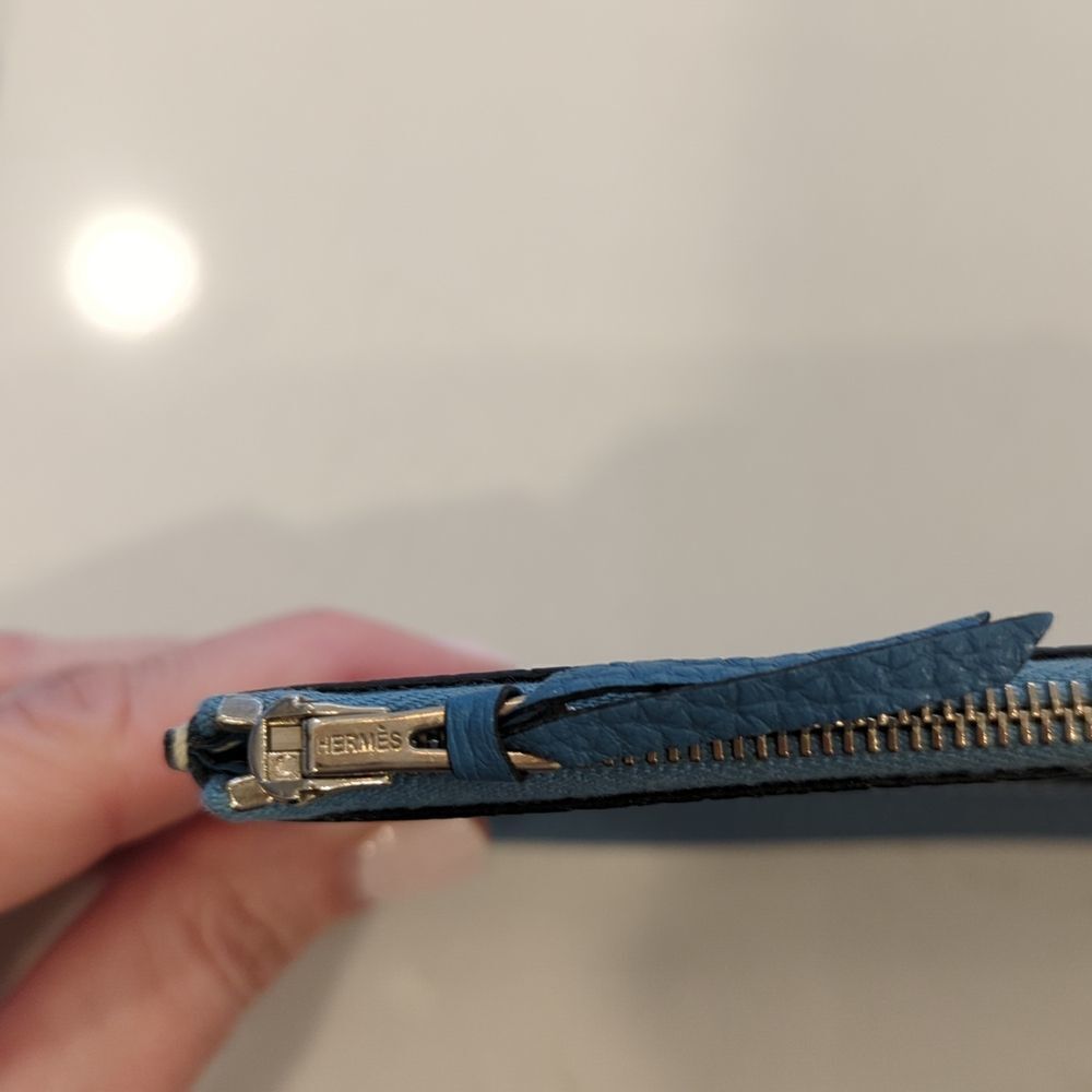 Hermès Dogon Duo Wallet Blue Jean Togo - Picture 10 of 14